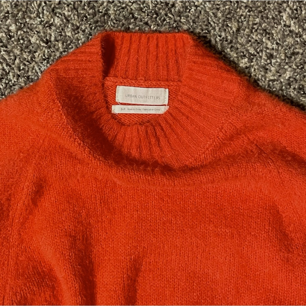 Urban Outfitters Orange Crewneck Cropped sweater. Small